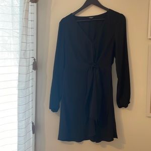 Size Medium Express Long Sleeve Black Mini Dress